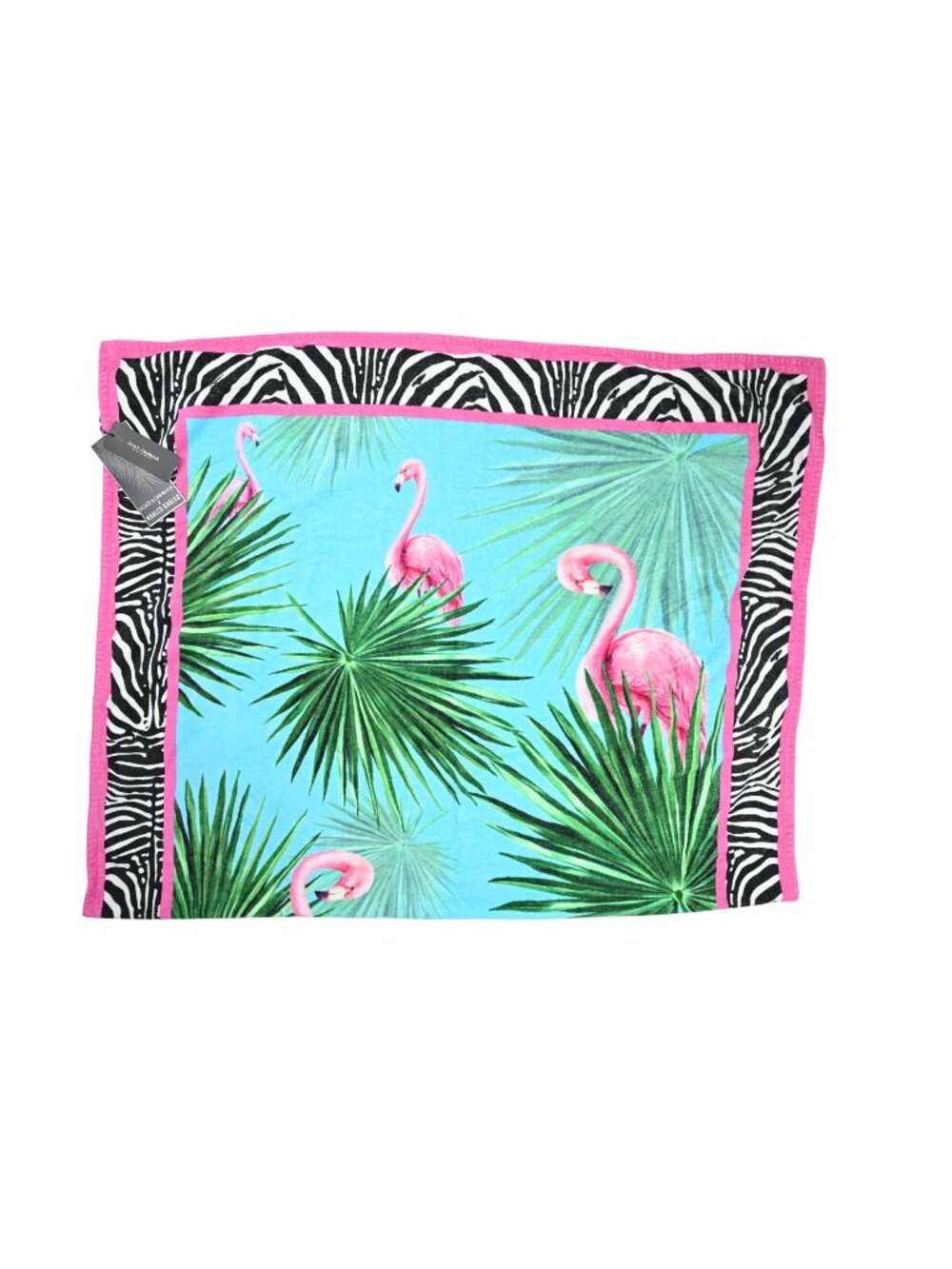 Dolce & Gabbana x Khaled Khaled Terry Cloth Beach Towel in Pink Flamingo